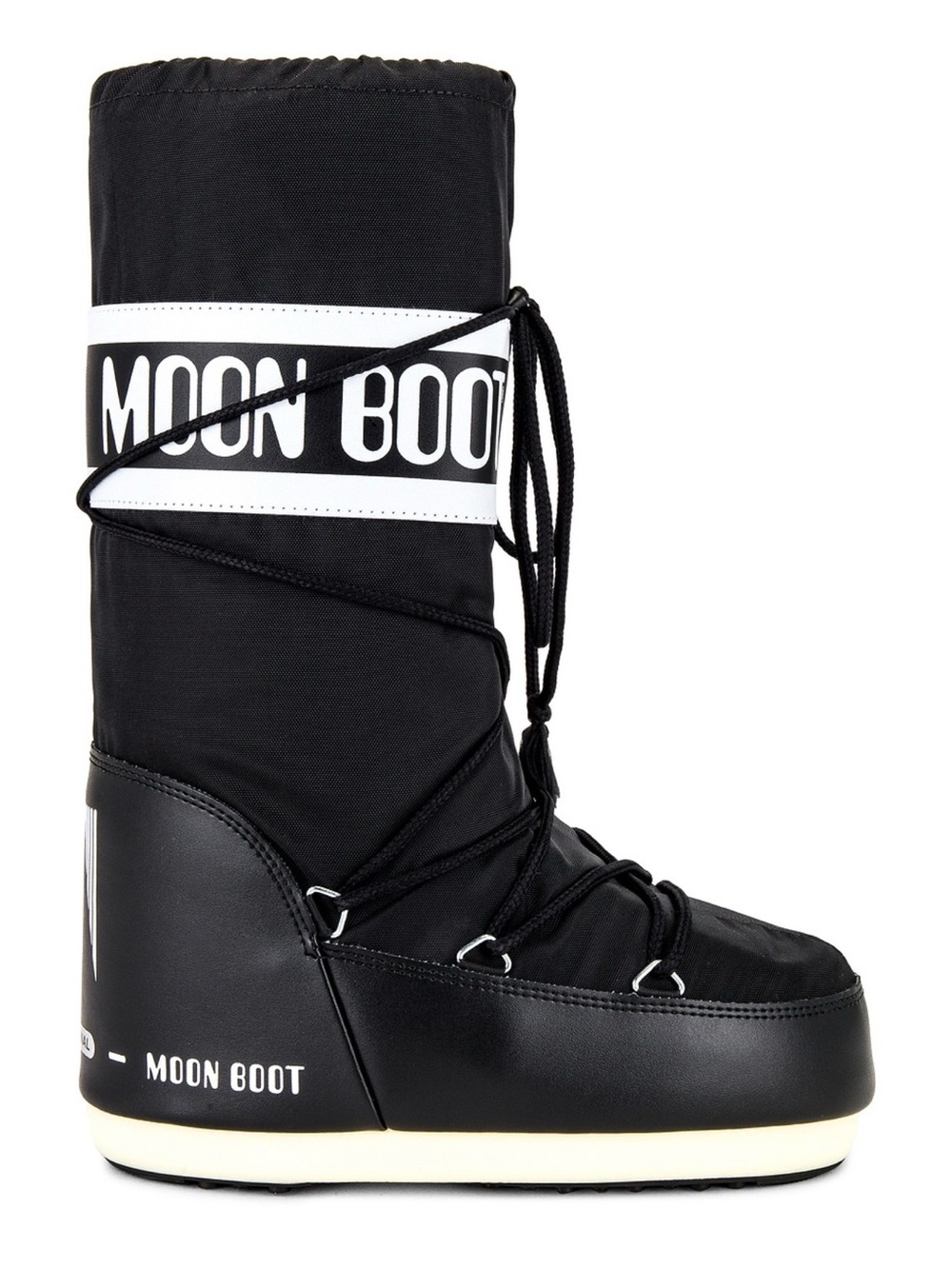 $240 MOON BOOT Nylon Boot in Black S/M (35-38) Small Medium